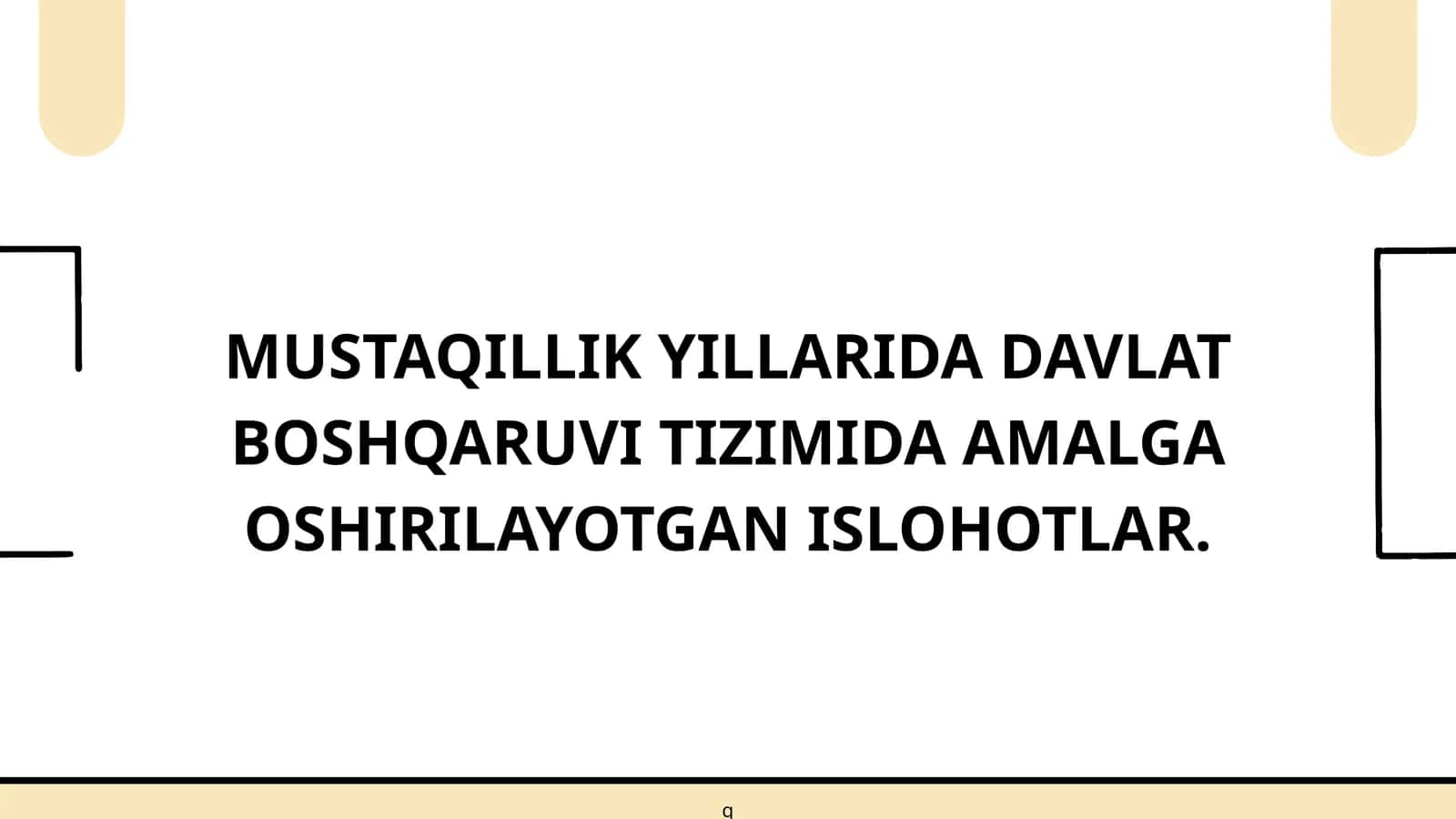 MUSTAQILLIK YILLARIDA DAVLAT BOSHQARUVI TIZIMIDA AMALGA OSHIRILAYOTGAN ISLOHOTLAR 1