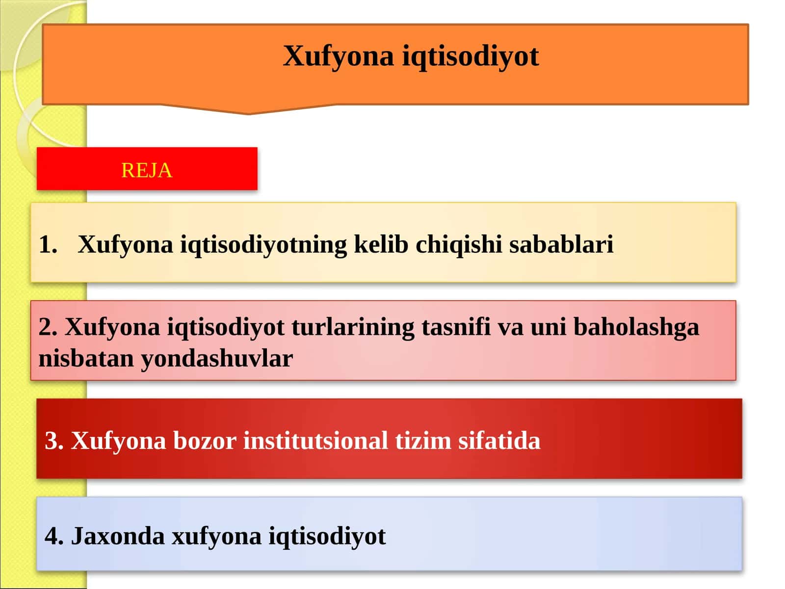 Xufyona iqtisodiyot 1