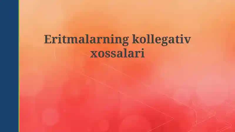 Eritmalarning kolligativ xossalari