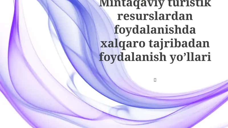 Xalqaro turizmning rivojlanishi 1