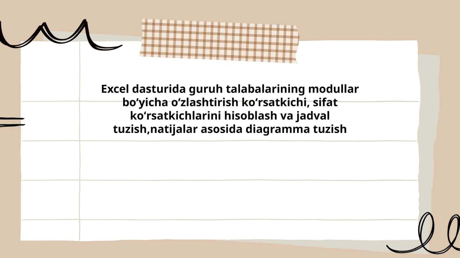 Excel dasturi 1