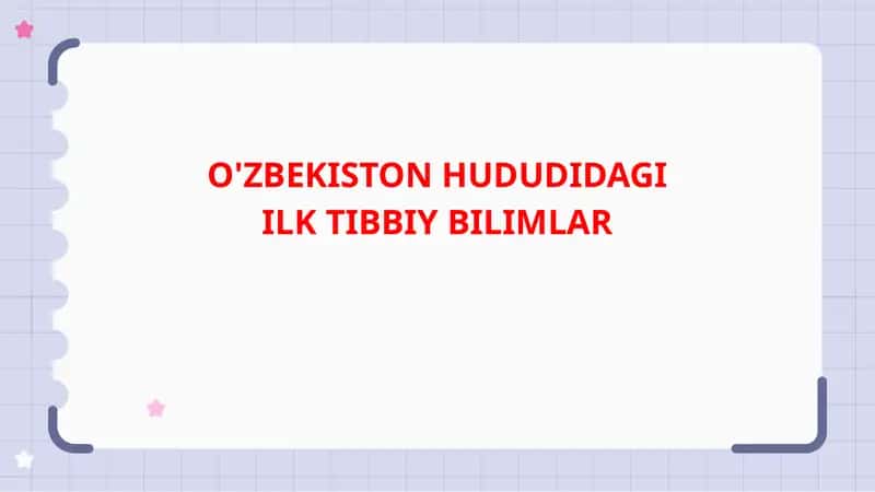 Ilk Tibbiy Bilimlar 1