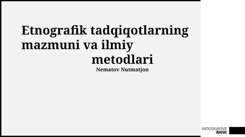 Etnografik tadqiqotning mohiyati 1