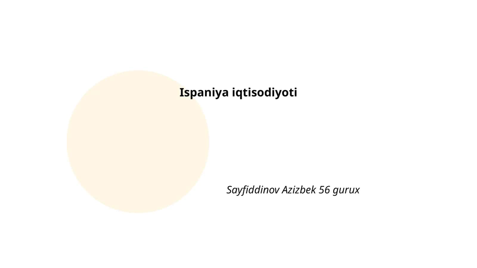 Ispaniya iqtisodiyoti 1