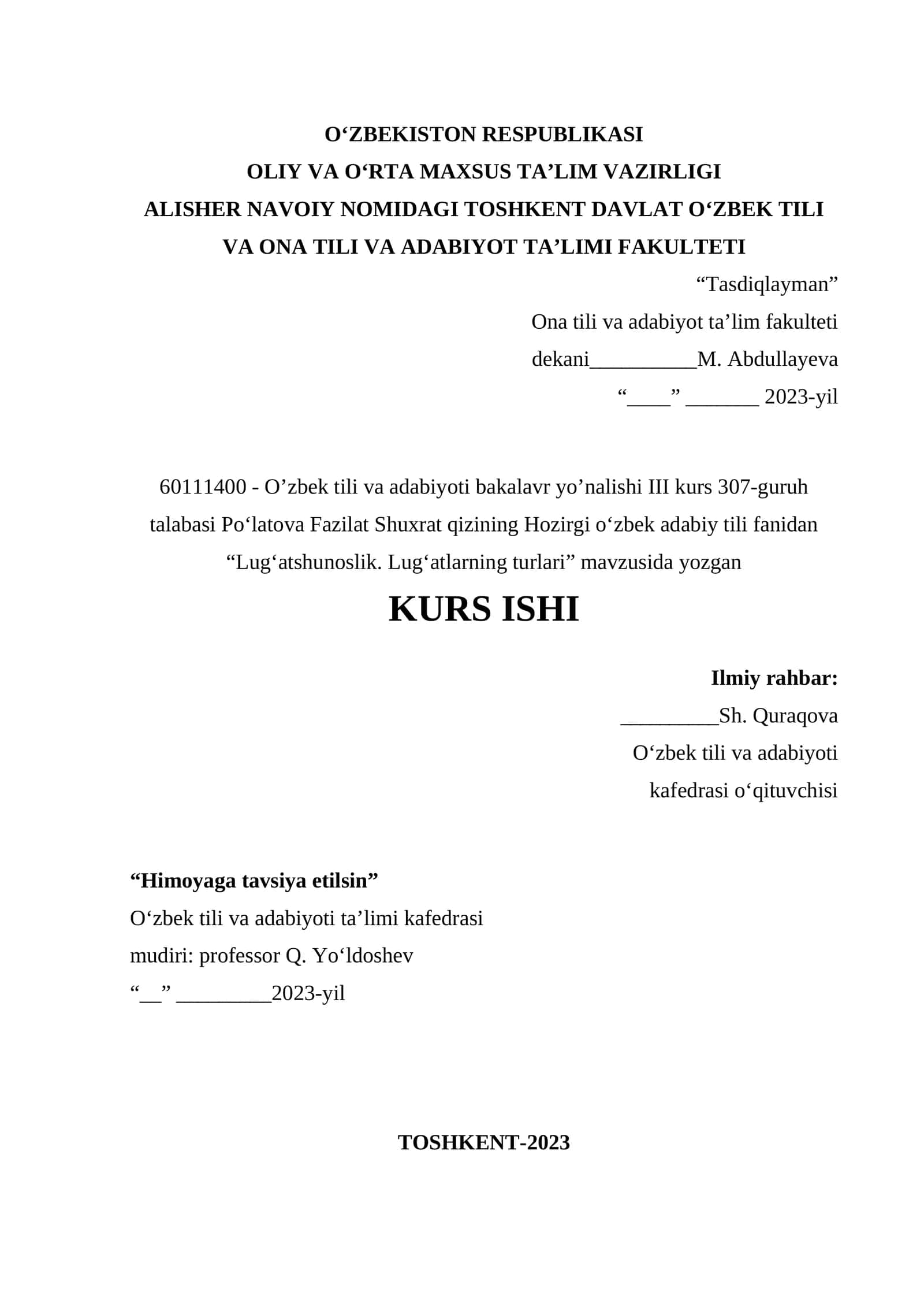 Lug‘atshunoslik. Lug‘atlarning turlari 1