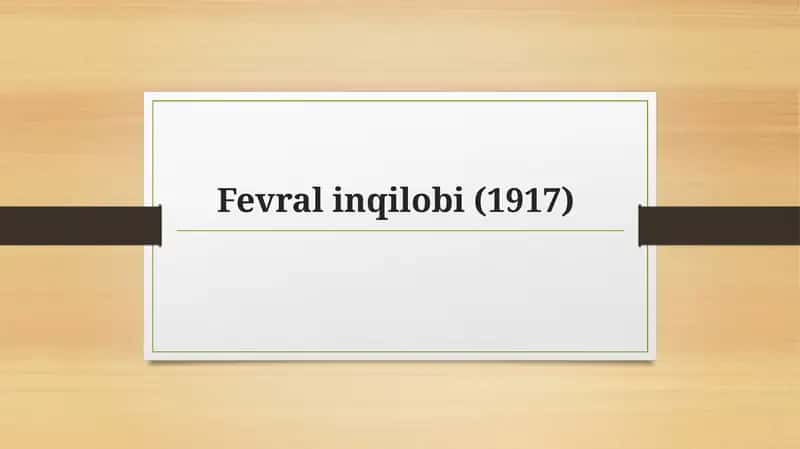 Fevral inqilobi(1917) 1