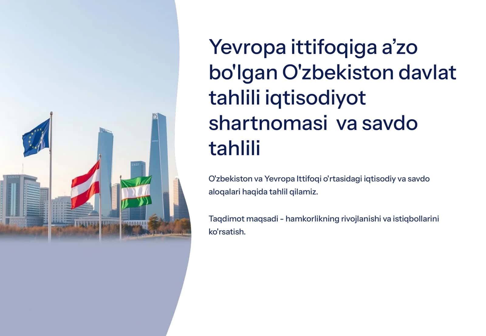 O'zbekiston va Yevropa Ittifoqi savdo aloqalari tahlili 1