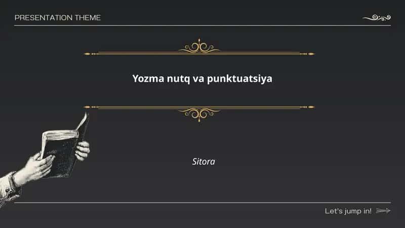 Yozma nutq va punktuatsiya 1