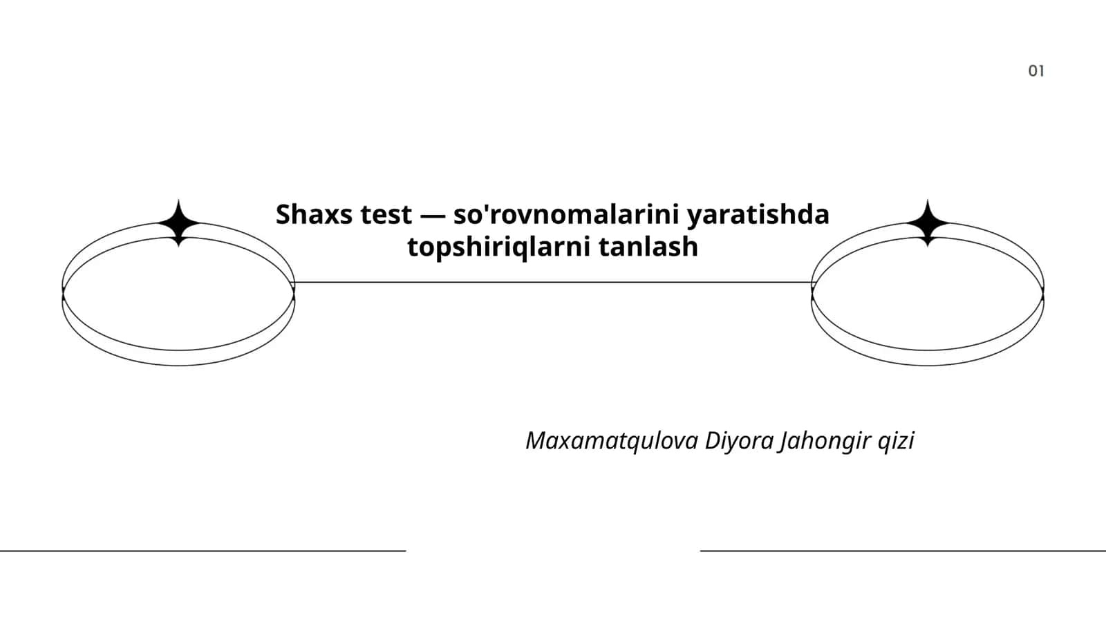 Shaxs test — so'rovnomalarini yaratishda topshiriqlarni tanlash 1