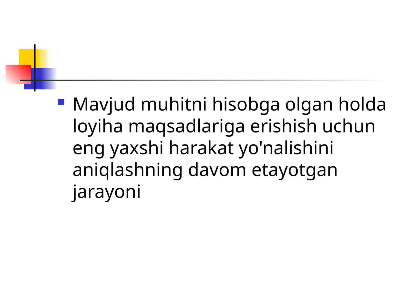 Loyiha Maqsadlariga Yesshish 1