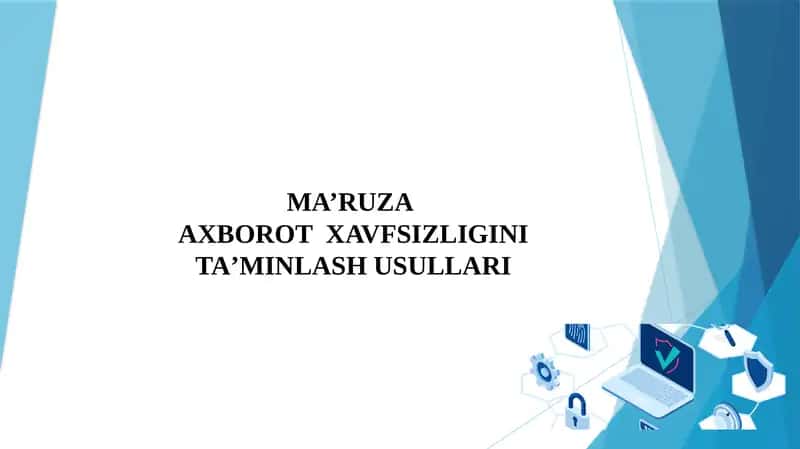Adabiyotlar: N.X.Shoaxmedova,I.M.Abdullayeva.Iqtisodiyotdaaxborot-kommunikatsiontexnologiyalarvatizimlar:Darslik 1