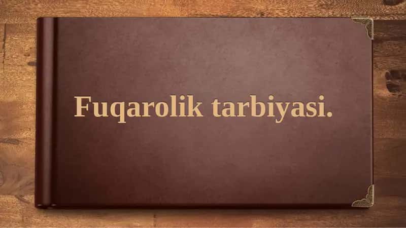 Fuqarolik Tarbiyasi 1