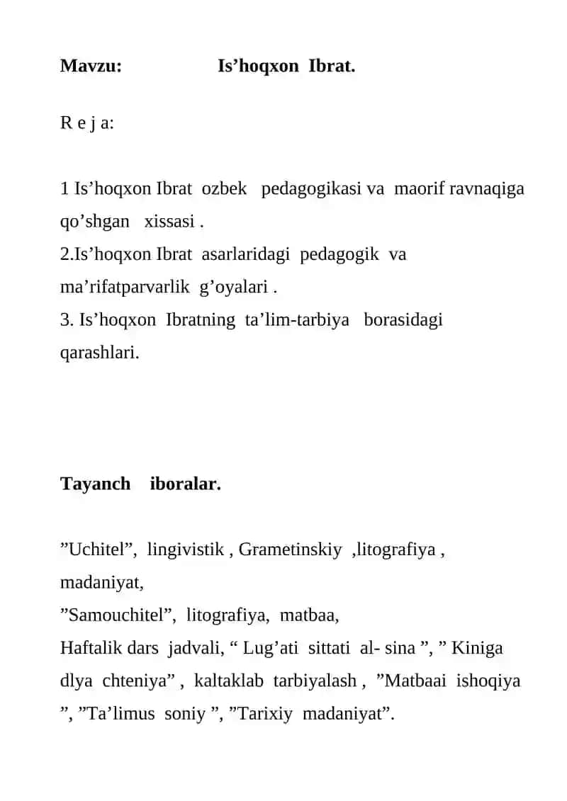Is’hoqxon Ibrat