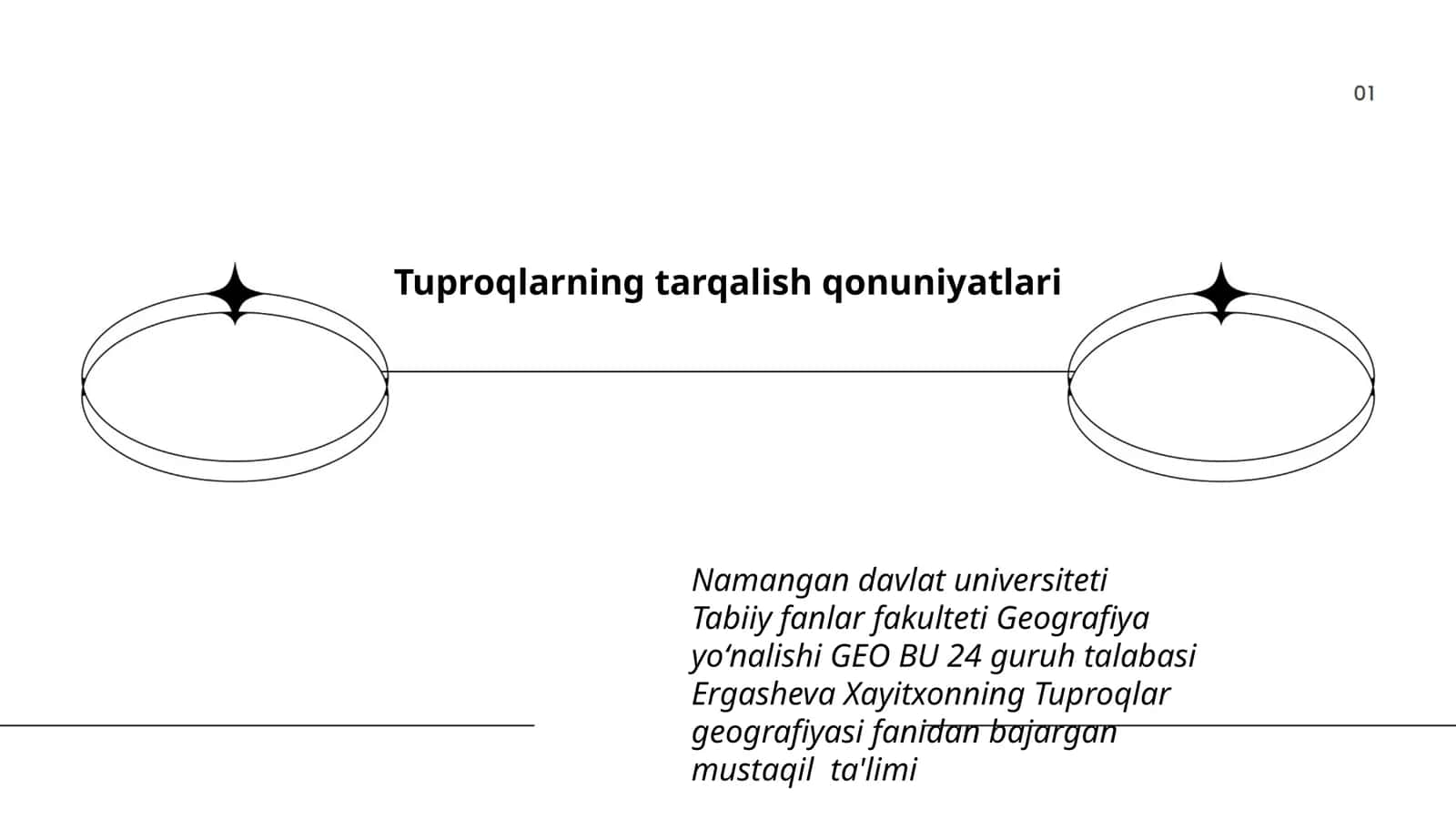 Tuproqlarning tarqalish qonuniyatlari 1