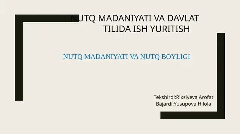 Nutq madaniyati va nutq boyligi 1