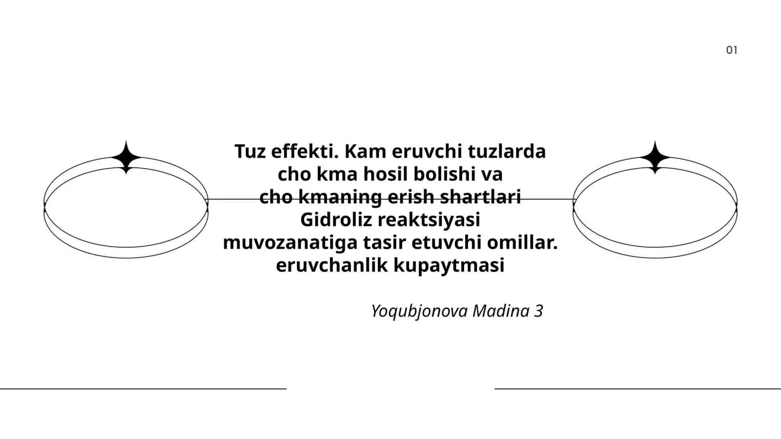 Tuz effekti. Kam eruvchi tuzlarda cho kma hosil bolishi va cho kmaning erish shartlari Gidroliz reaktsiyasi muvozanatiga tasir etuvchi omillar. eruvchanlik kupaytmasi 1