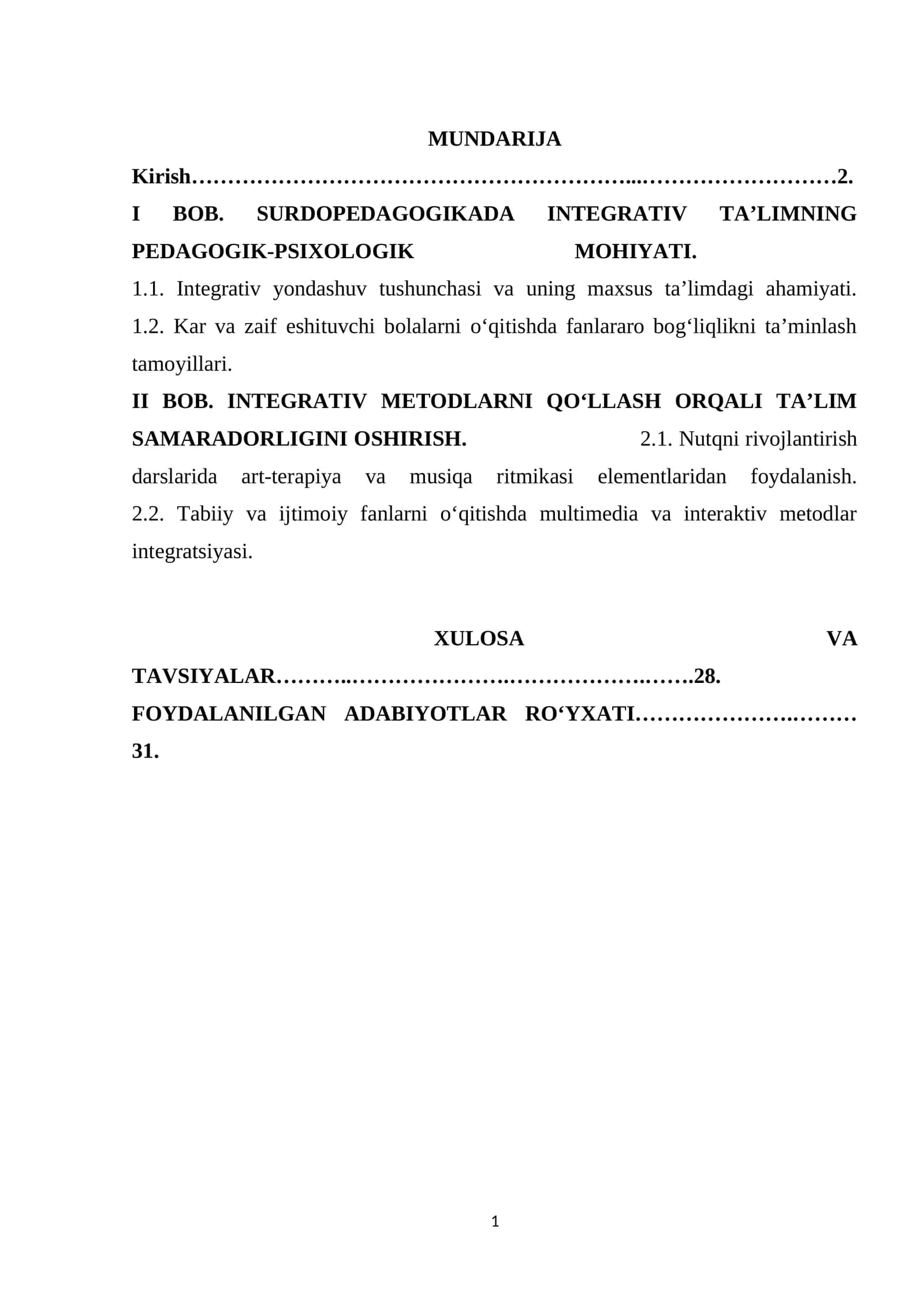 SURDOPEDAGOGIKADA INTEGRATIV TA’LIMNING PEDAGOGIK-PSIXOLOGIK MOHIYATI 1