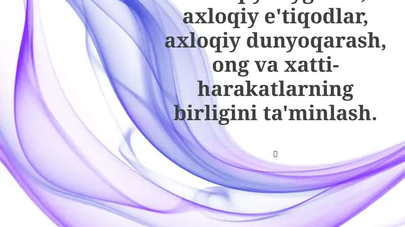 Axloqiy Tuyg'ular va E'tiqodlar 1