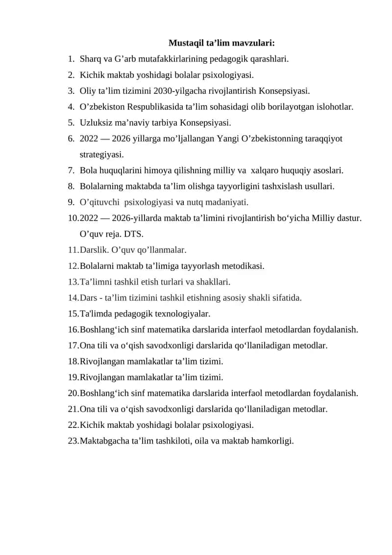 Kichik maktab yoshidagi bolalar psixologiyasi 1