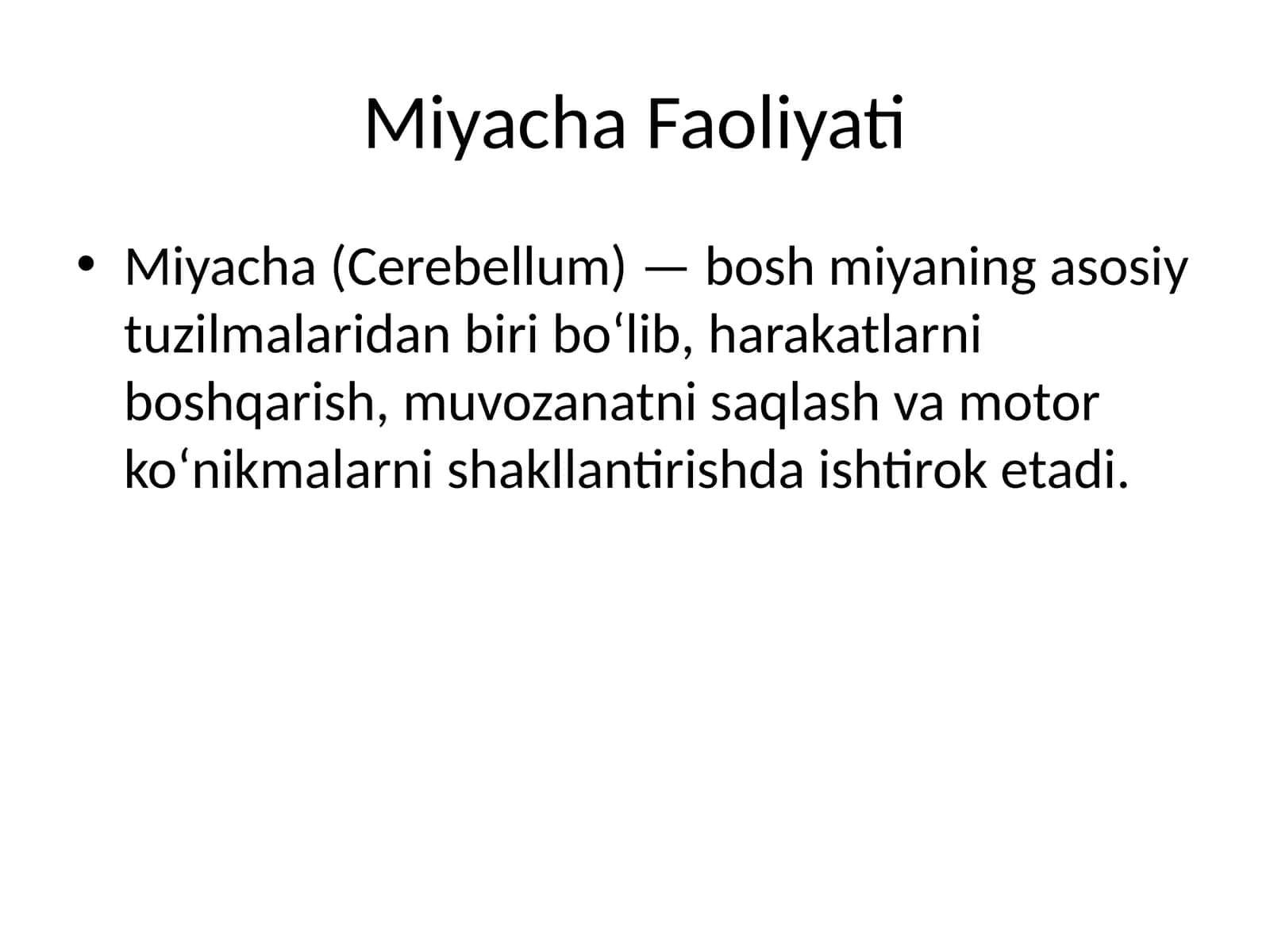 Miyacha Faoliyati 1
