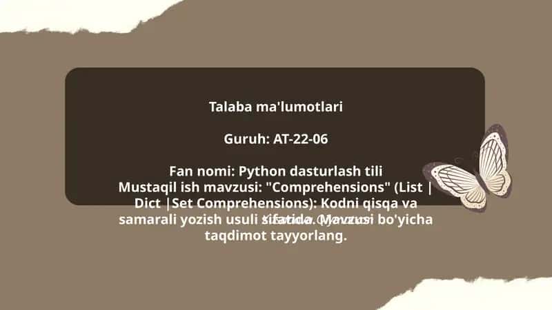 Python dasturlash tili 1