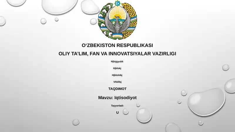 Iqtisodiyotning Asosiy Tamoyillari va Tizimlari 1