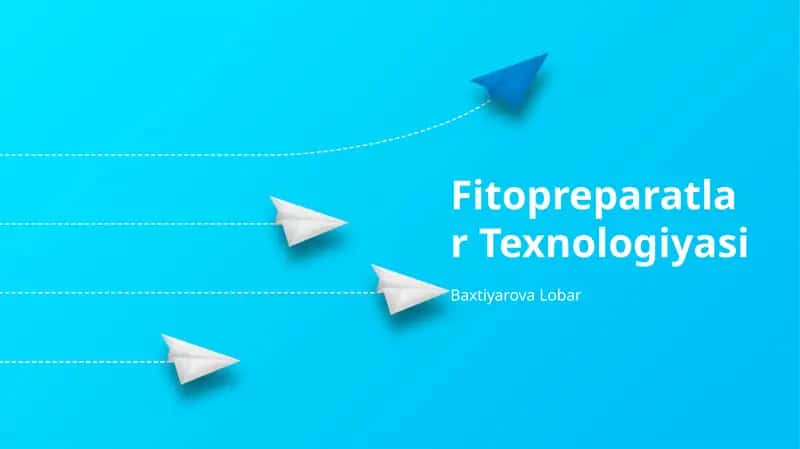 Fitopreparatlar Texnologiyasi 1