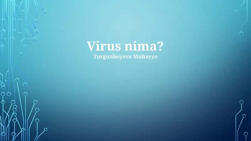 Virus nima? 1