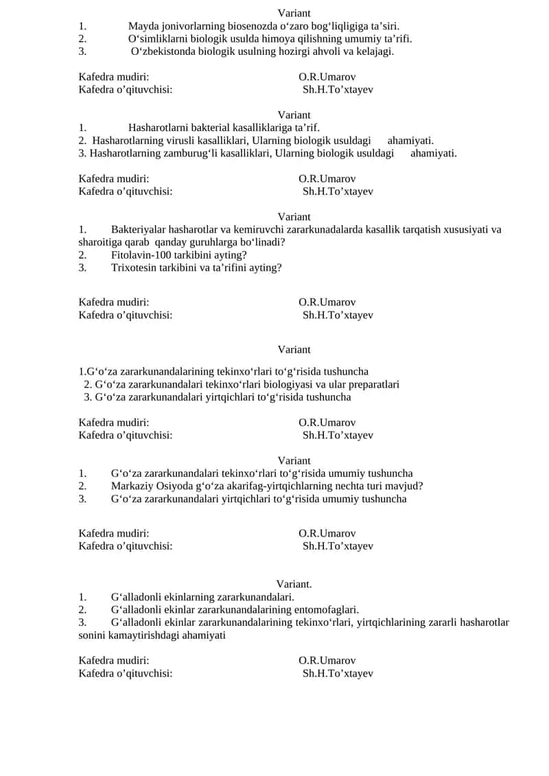 Hasharotlarning biologik usuldagi ahamiyati 1