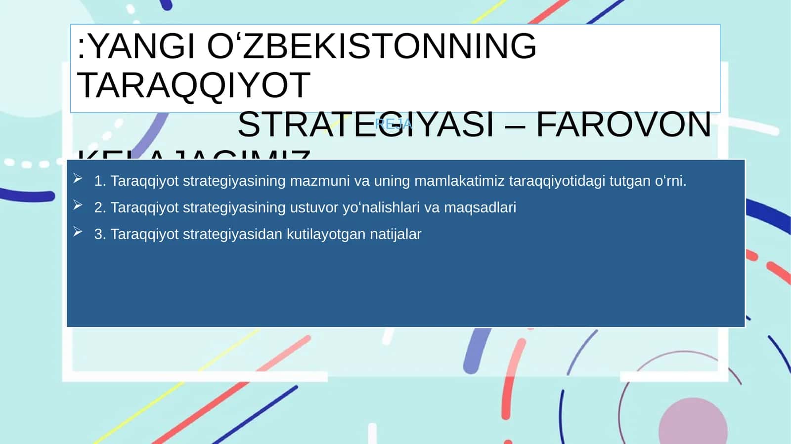 Oʻzbekistonning Taraqqiyot Strategiyasi 1