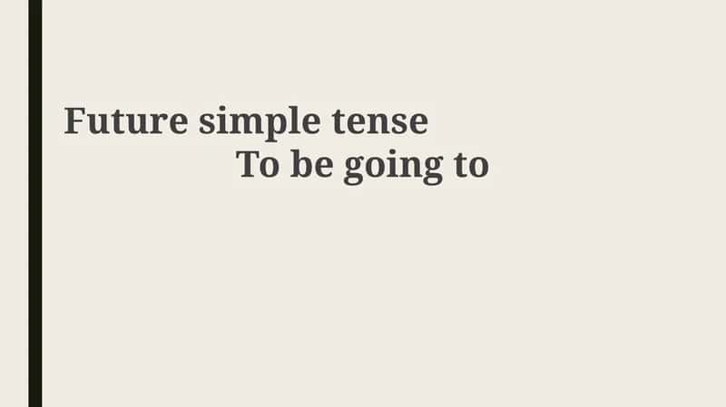Future simple tense