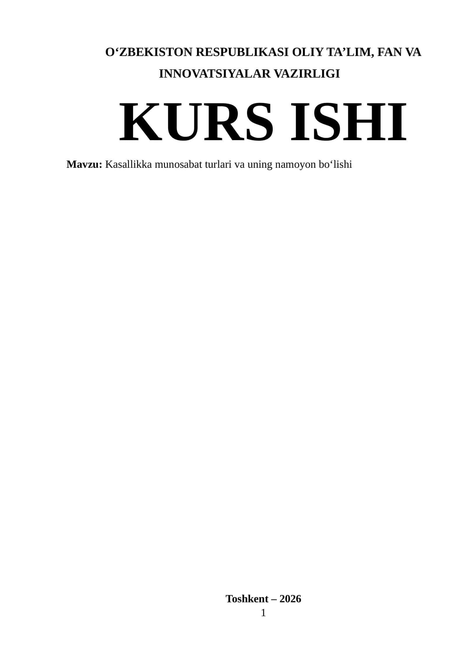 Kasallikka munosabat turlari va uning namoyon bo‘lishi 1