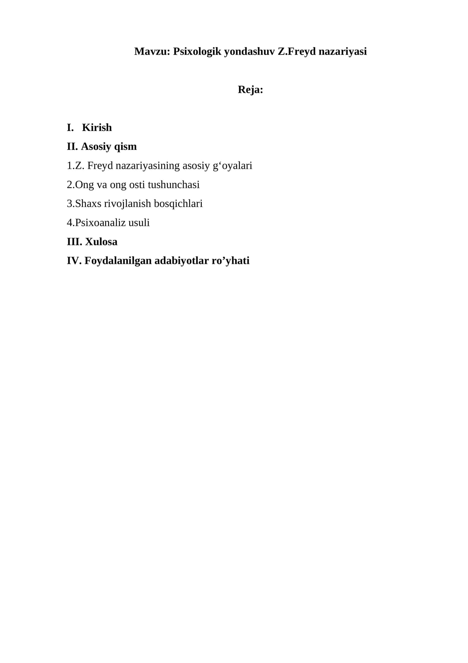 Psixologik yondashuv Z.Freyd nazariyasi 1