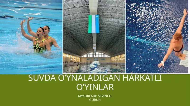 Suvda o'ynaladigan harakatli o'yinlar 1