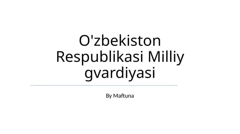 O'zbekiston Respublikasi Milliy gvardiyasi 1