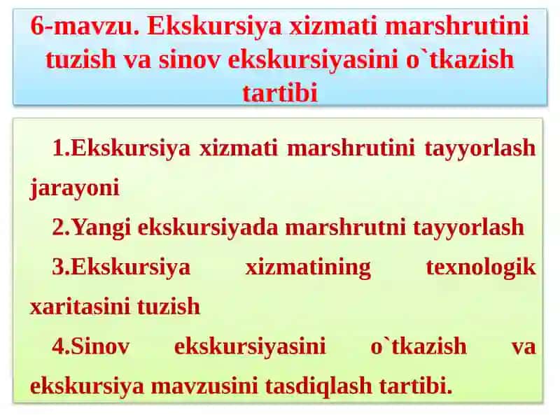 Ekskursiya xizmati