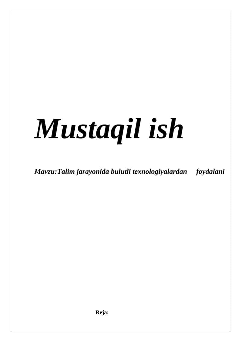 Talim jarayonida bulutli texnologiyalardan foydalani 1