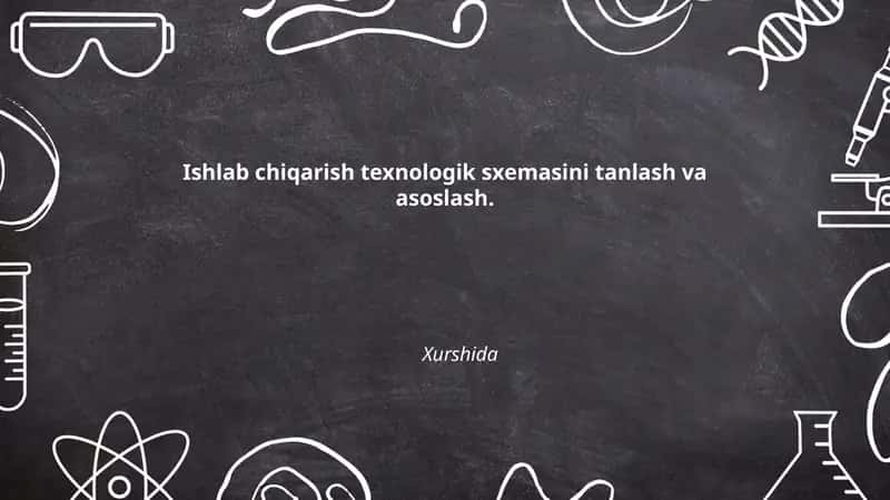Ishlab chiqarish texnologik sxemasi 1