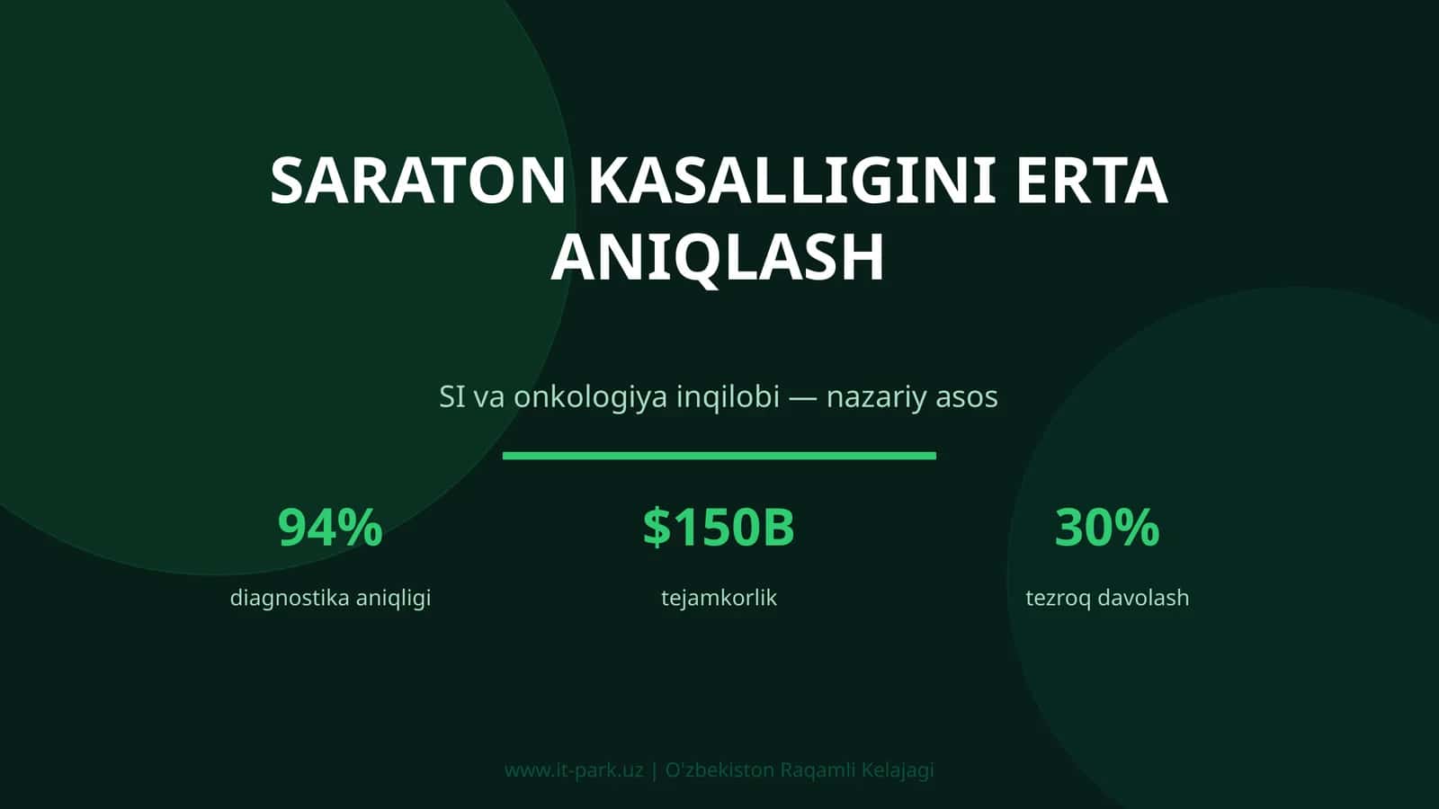 SARATON KASALLIGINI ERTA ANIQLASH 1