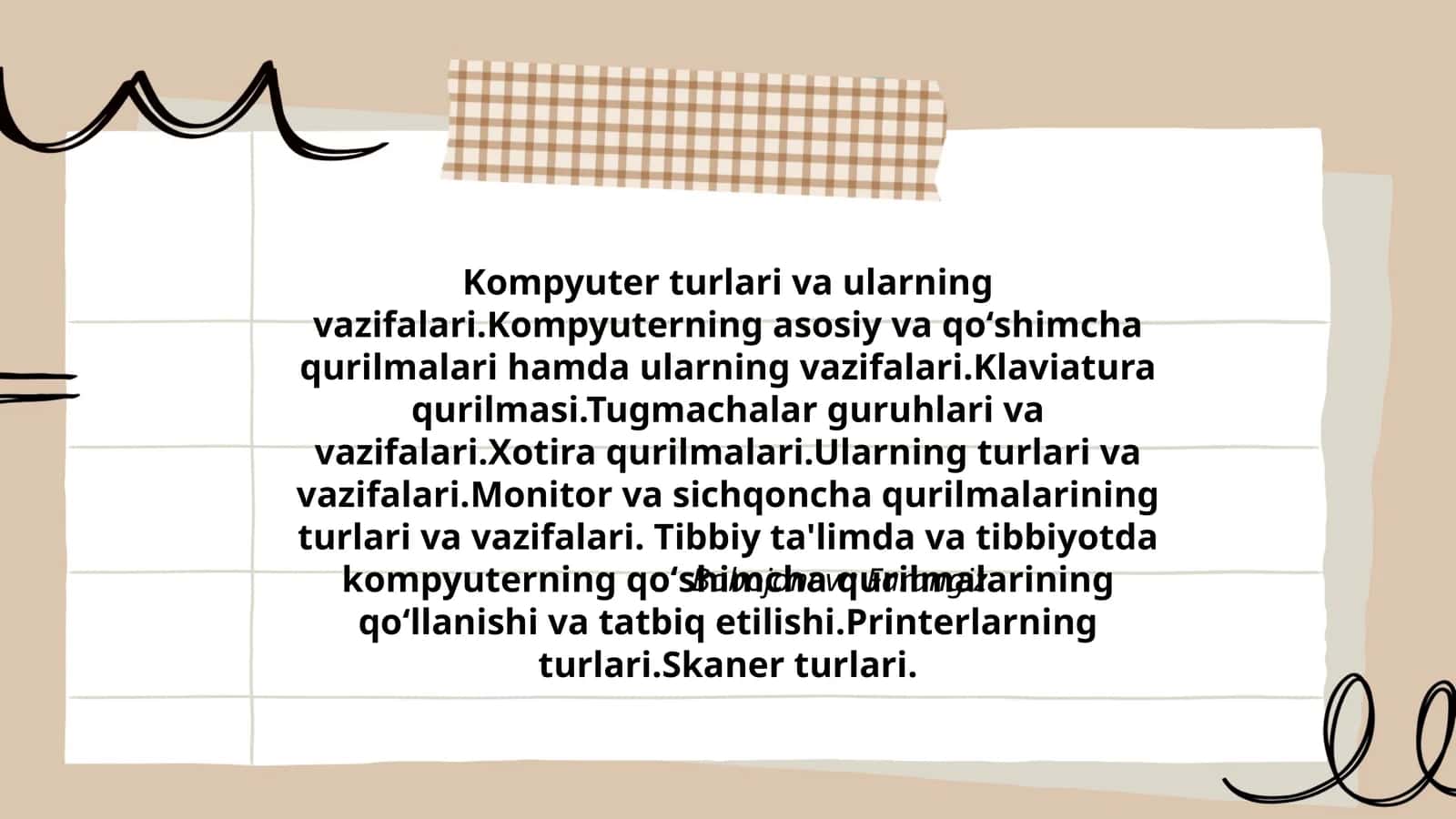 Kompyuter turlari va ularning vazifalari 1