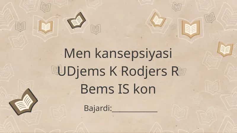 Men kansepsiyasi UDjems K Rodjers R Bems IS kon 1