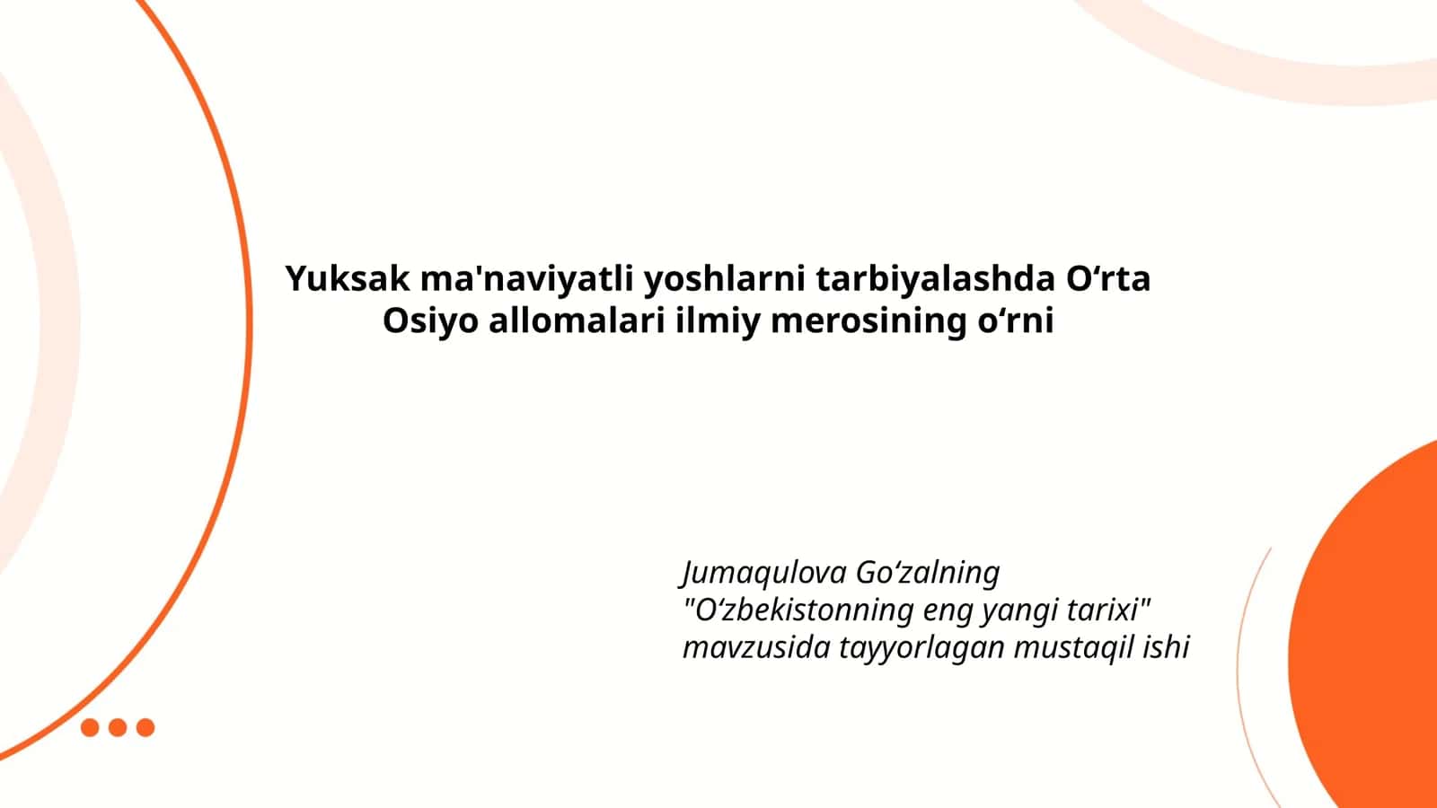 O‘zbekistonning eng yangi tarixi 1