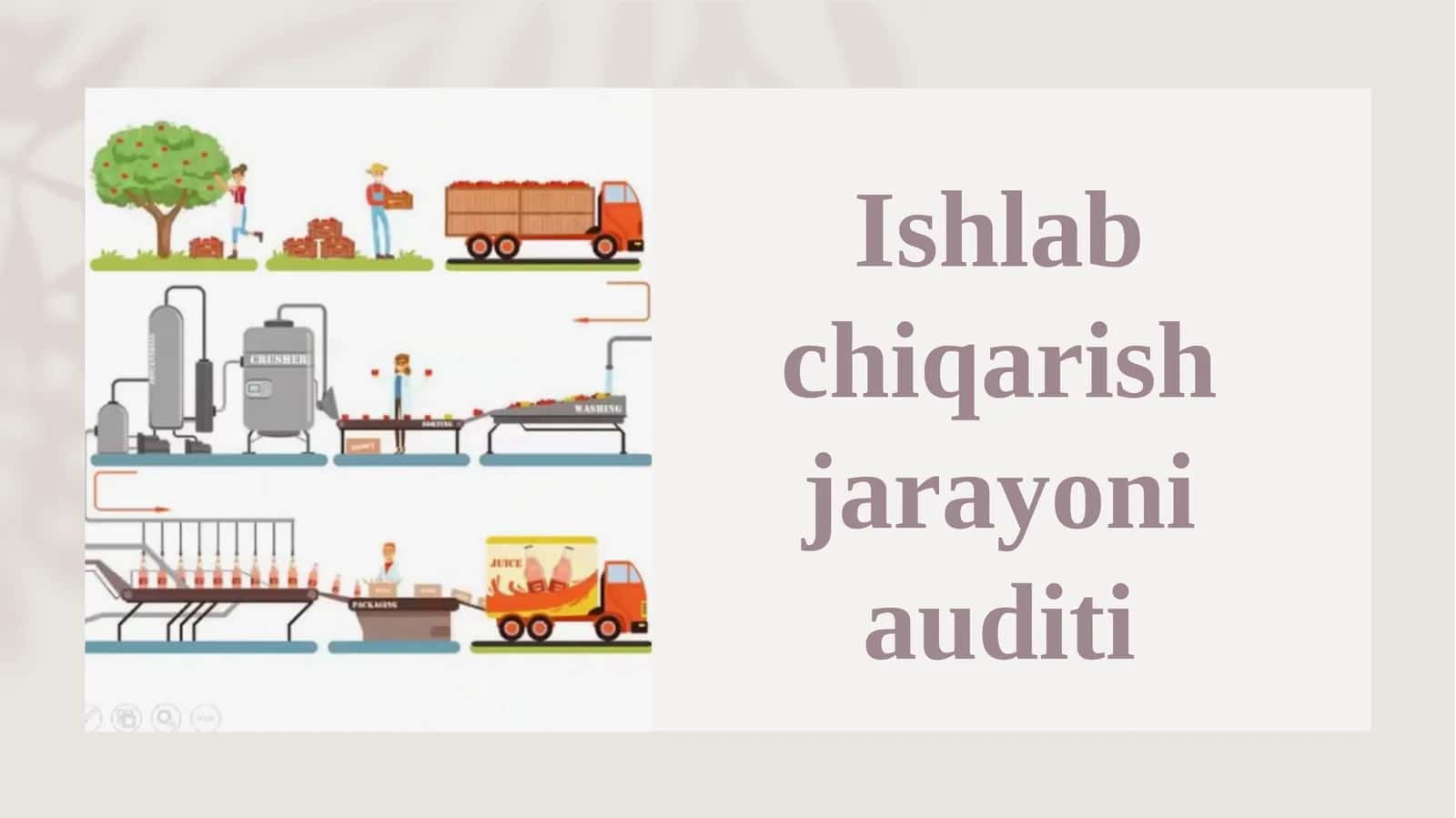 Ishlabchiqarish jarayonini auditi 1