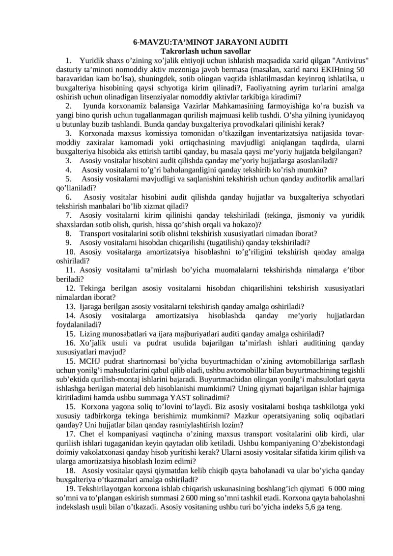 TA’MINOT JARAYONI AUDITI 1