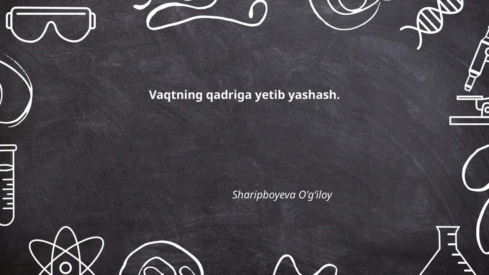 Vaqtning qadriga yetib yashash 1