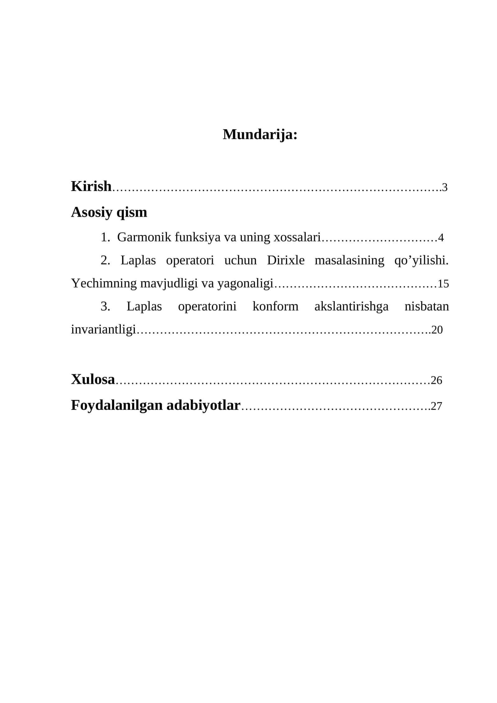 Garmonik funksiya va uning xossalari 1