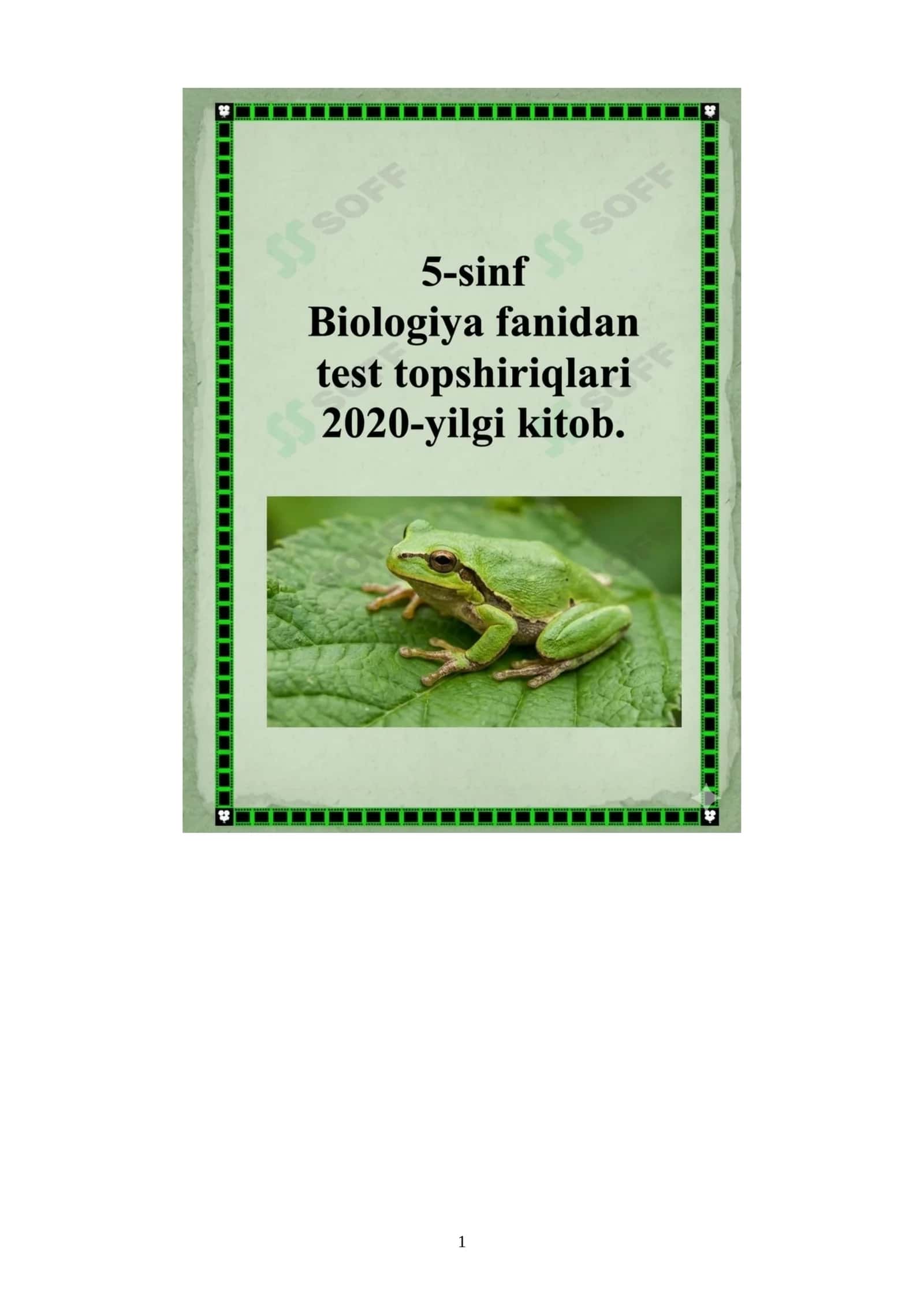 BIOLOGIYA FANIDAN 1000 TA TEST TOPSHIRIQLARI 1