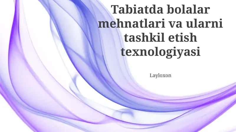 Tabiatdagi Bolalar Mehnati 1