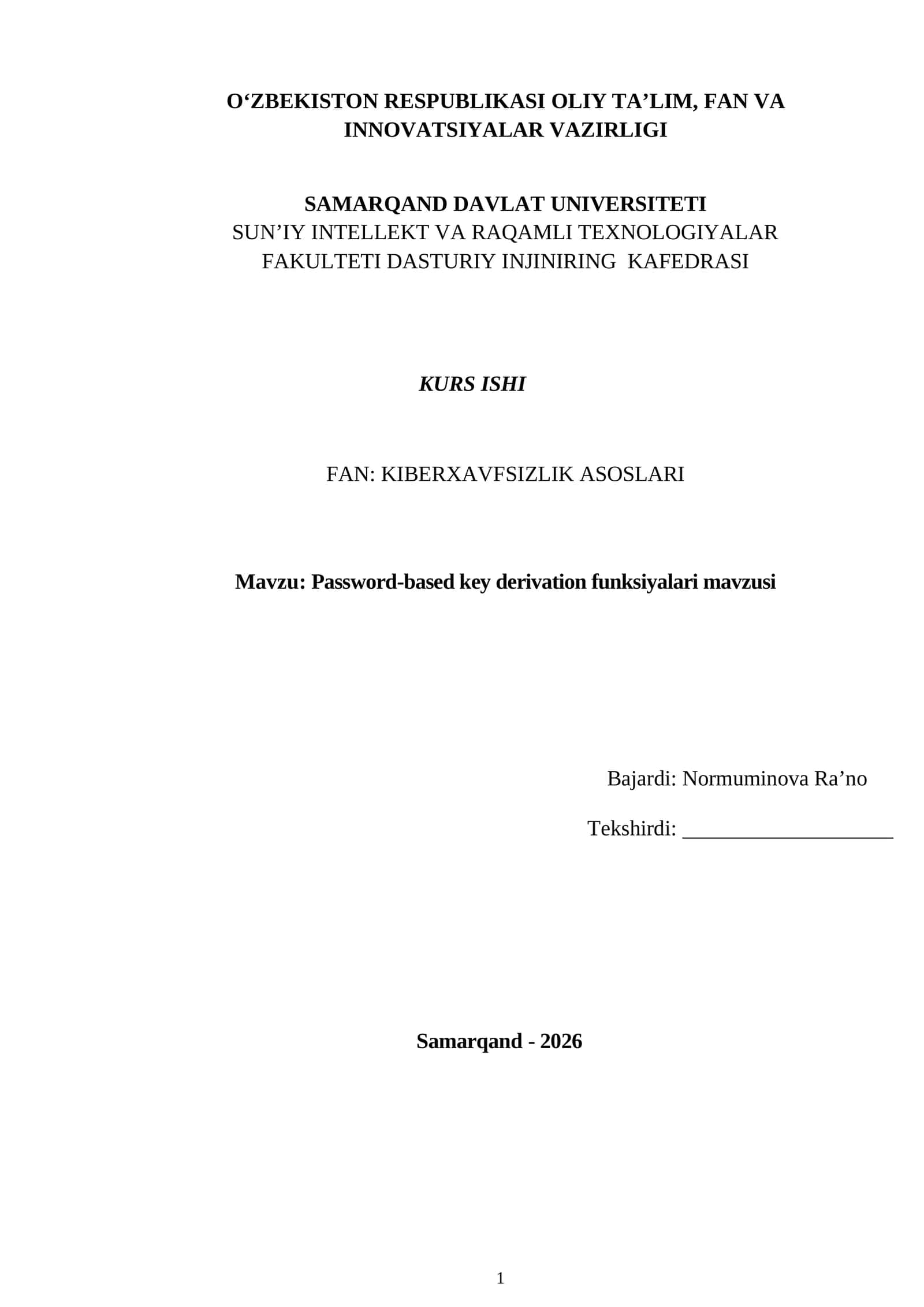 Password-based key derivation funksiyalari mavzusi 1