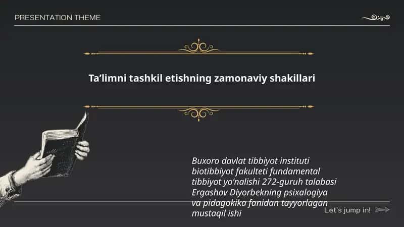 Taʼlimni tashkil etishning zamonaviy shakillari 1